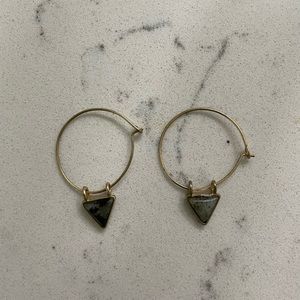 Geometric triangle hoop earrings